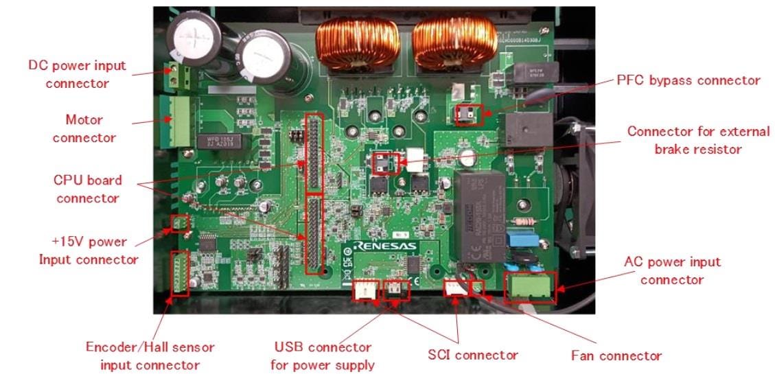 Circuit de localisation - Renesas Electronics Carte onduleur d’évaluation de contrôle de moteur MCI-HV-1